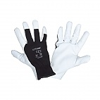 Rękawice ze skóry koziej czarne 8[M] - Rękawice ze skóry koziej białe 11[2XL]
